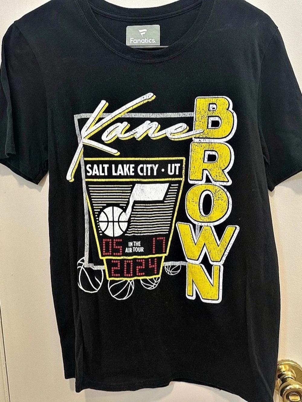  Fanatics Kane Brown In The Air Tour 2024 Salt Lake City Tee Small 